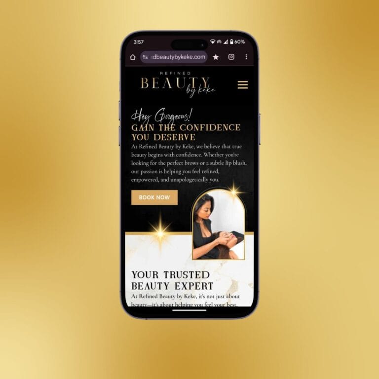 Refined Beauty By Keke New Website Design