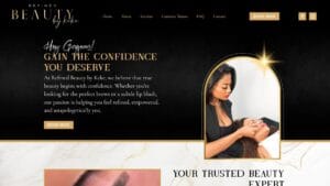 Homepage Website design in Darwin - Refined Beauty By Keke